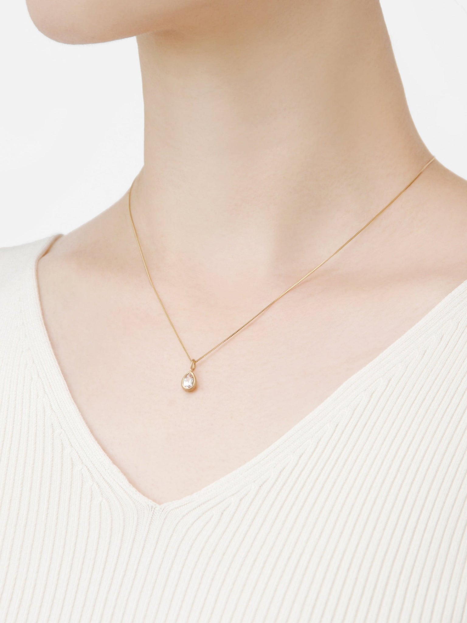 Earth Drops ネックレス SS フェナカイト【K18YG】