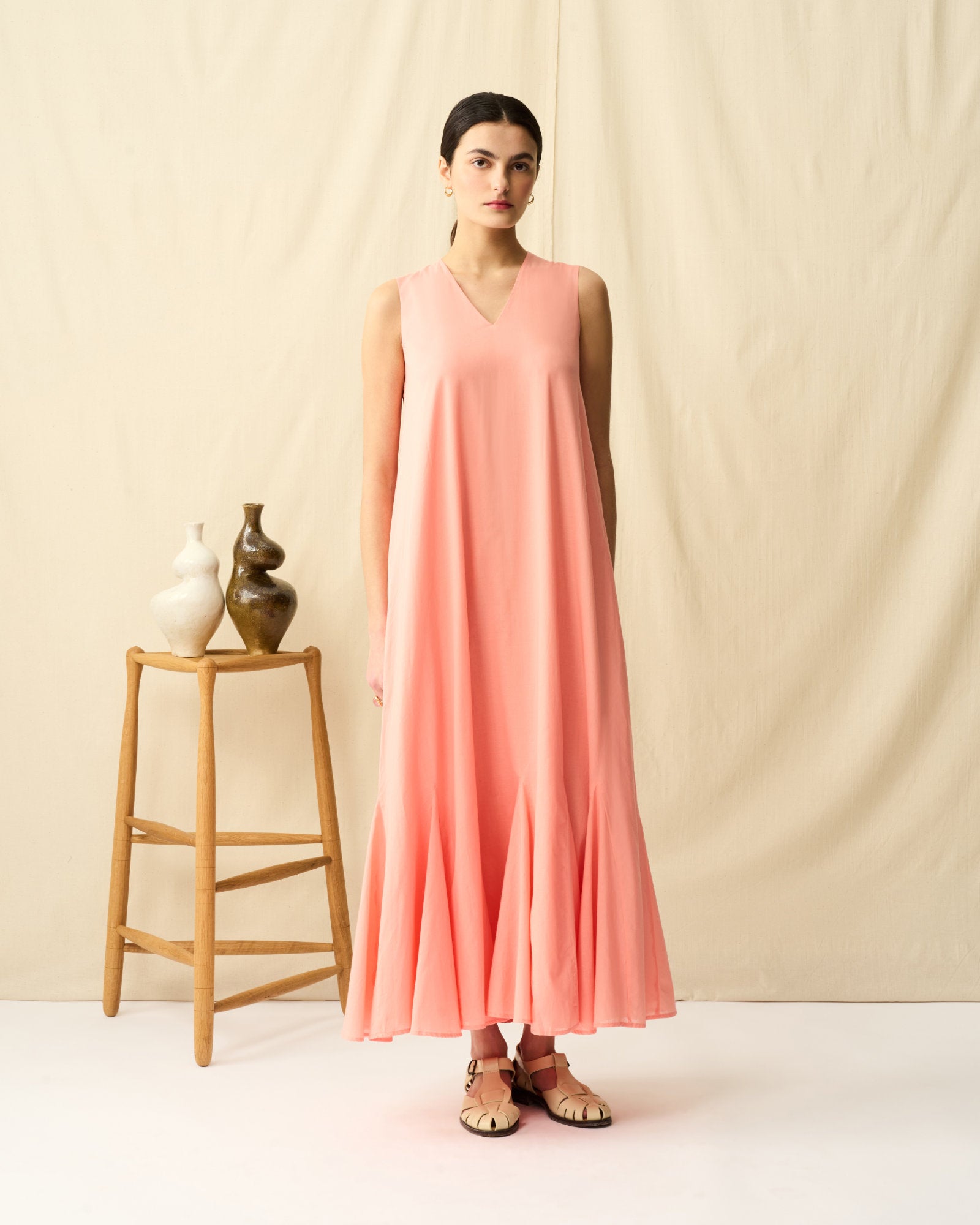 夏の月影のドレス Desert Coral