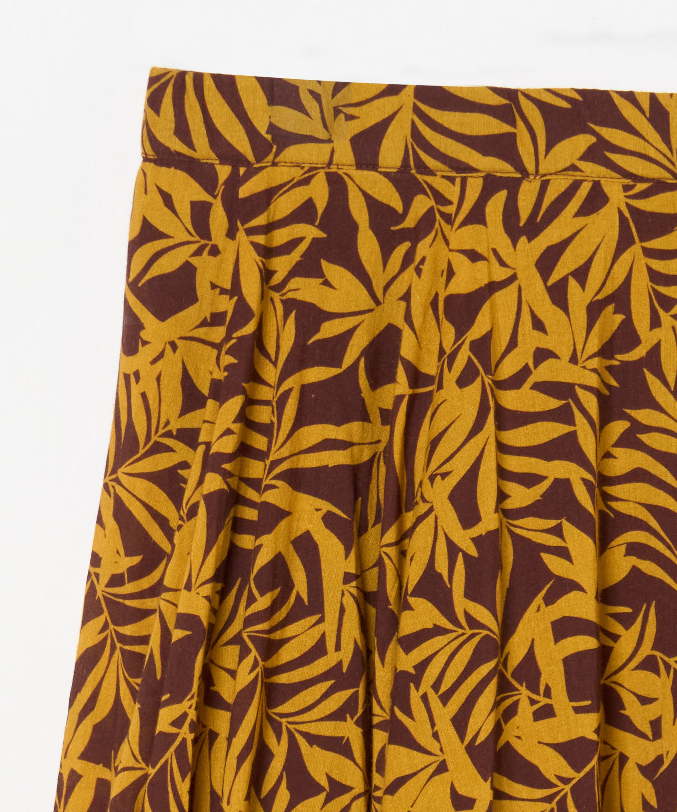 夜風のスカート Breezy Leaves/Brown