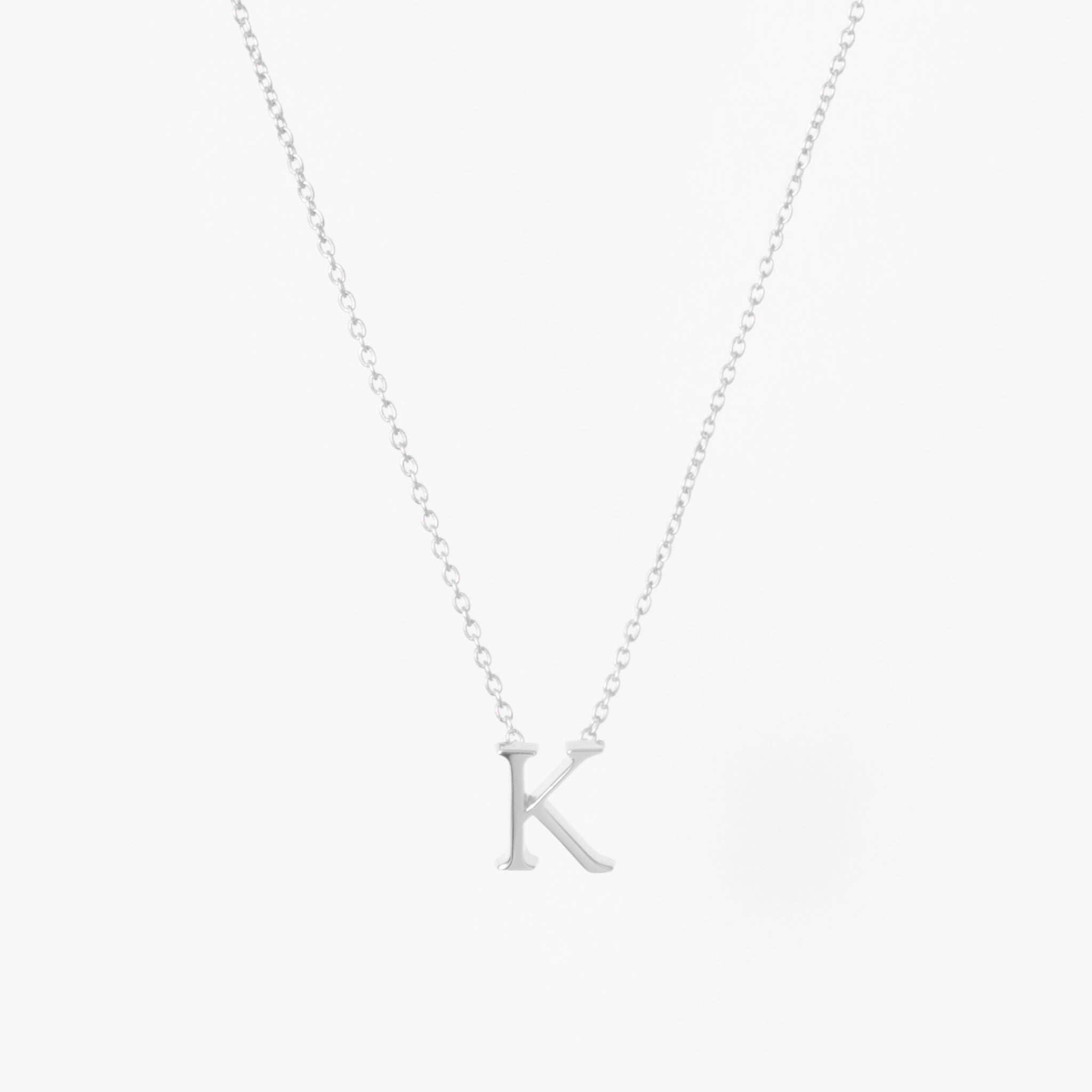 【オーダー商品】My Letters Silver ネックレス<K>50cm (シルバーカラー)【SV925】