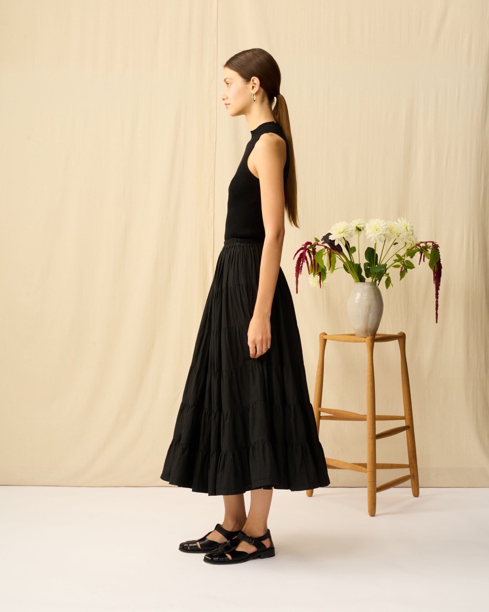 草原の虹のスカート Onyx