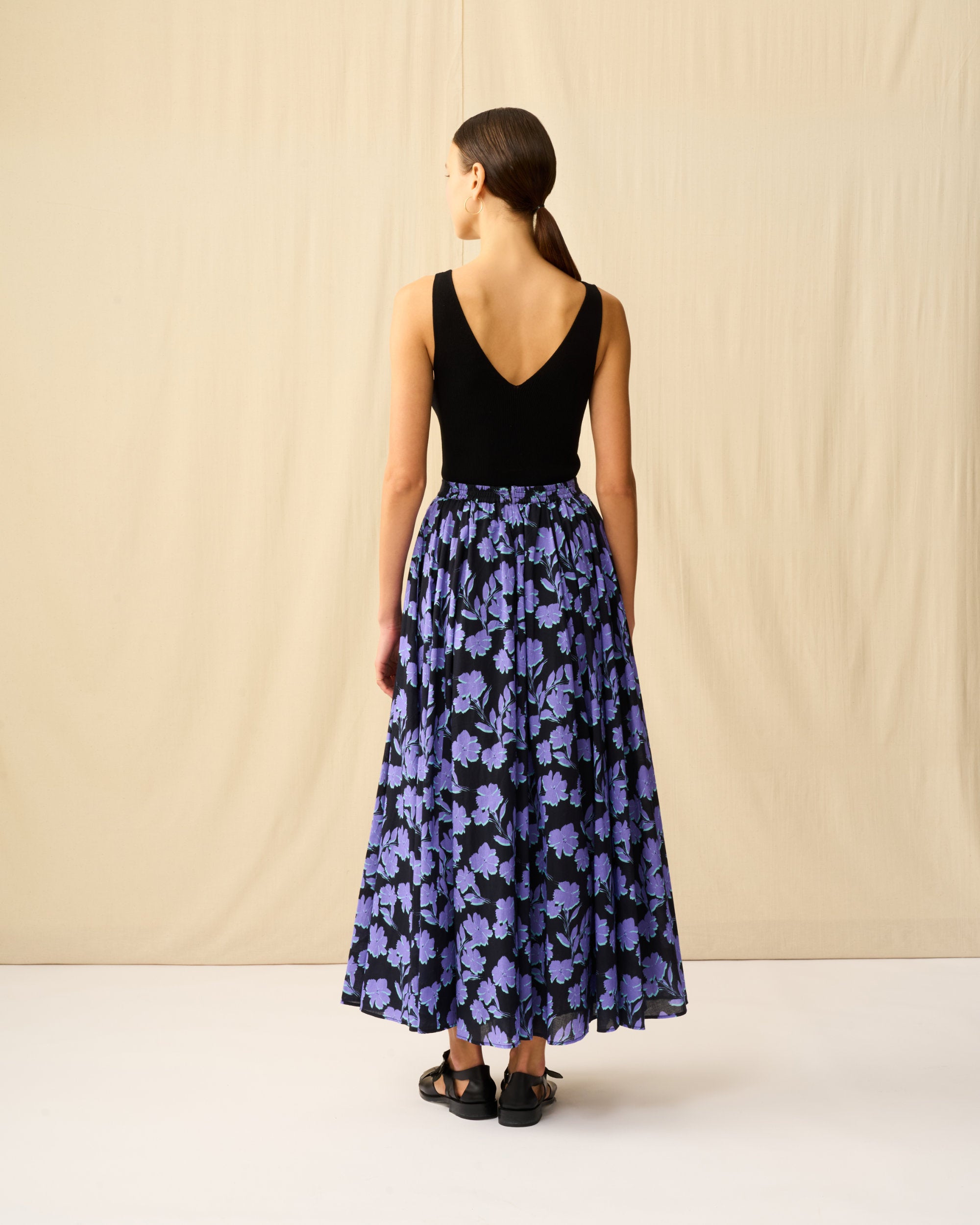 夜風のスカート Evening Bloom/Black