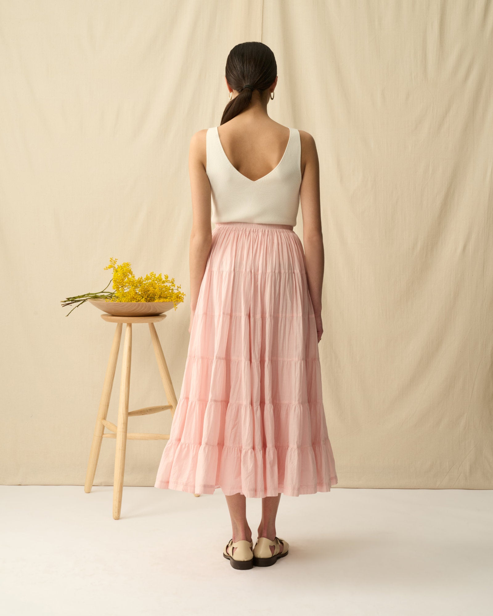 草原の虹のスカート Pink Pearl