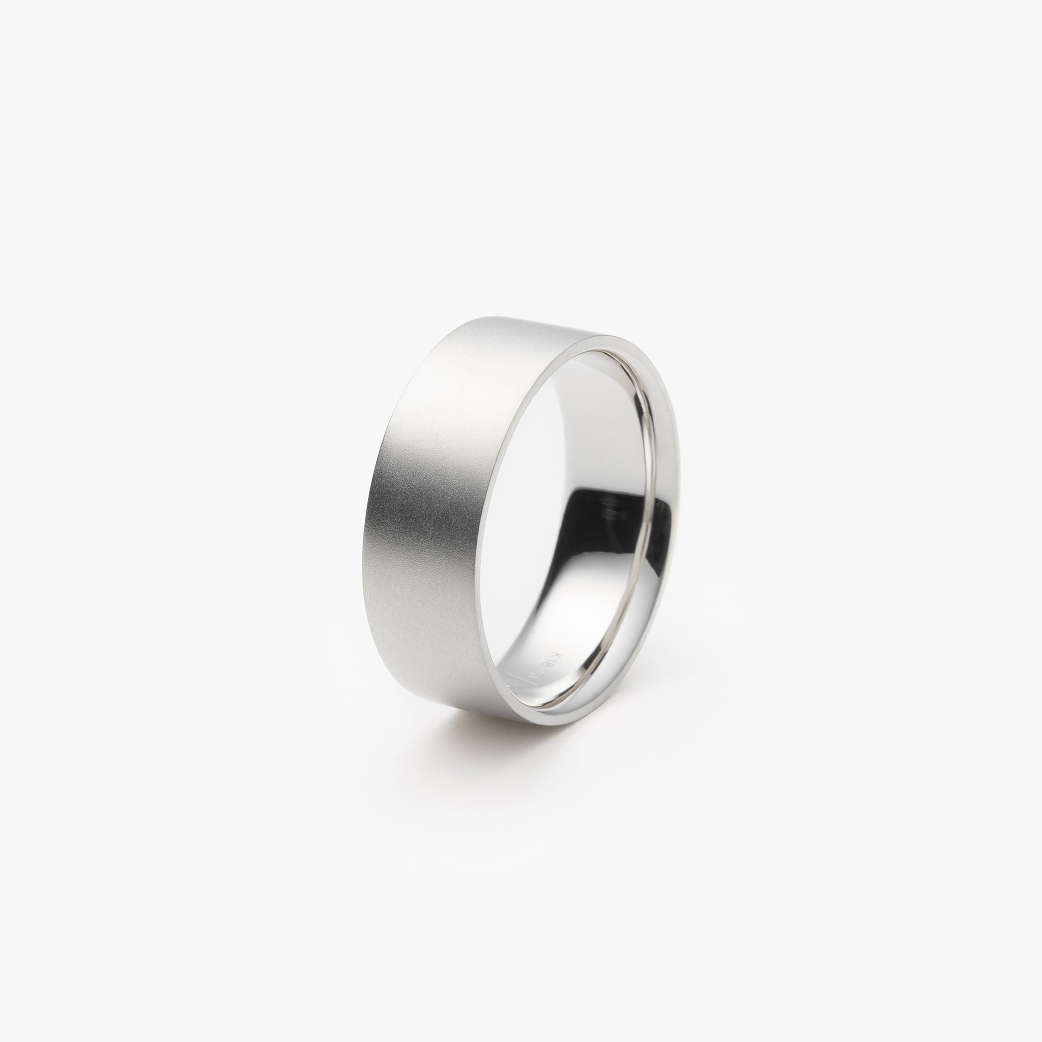 【オーダー商品】絆 リング M マット (刻印可)【K18WG】