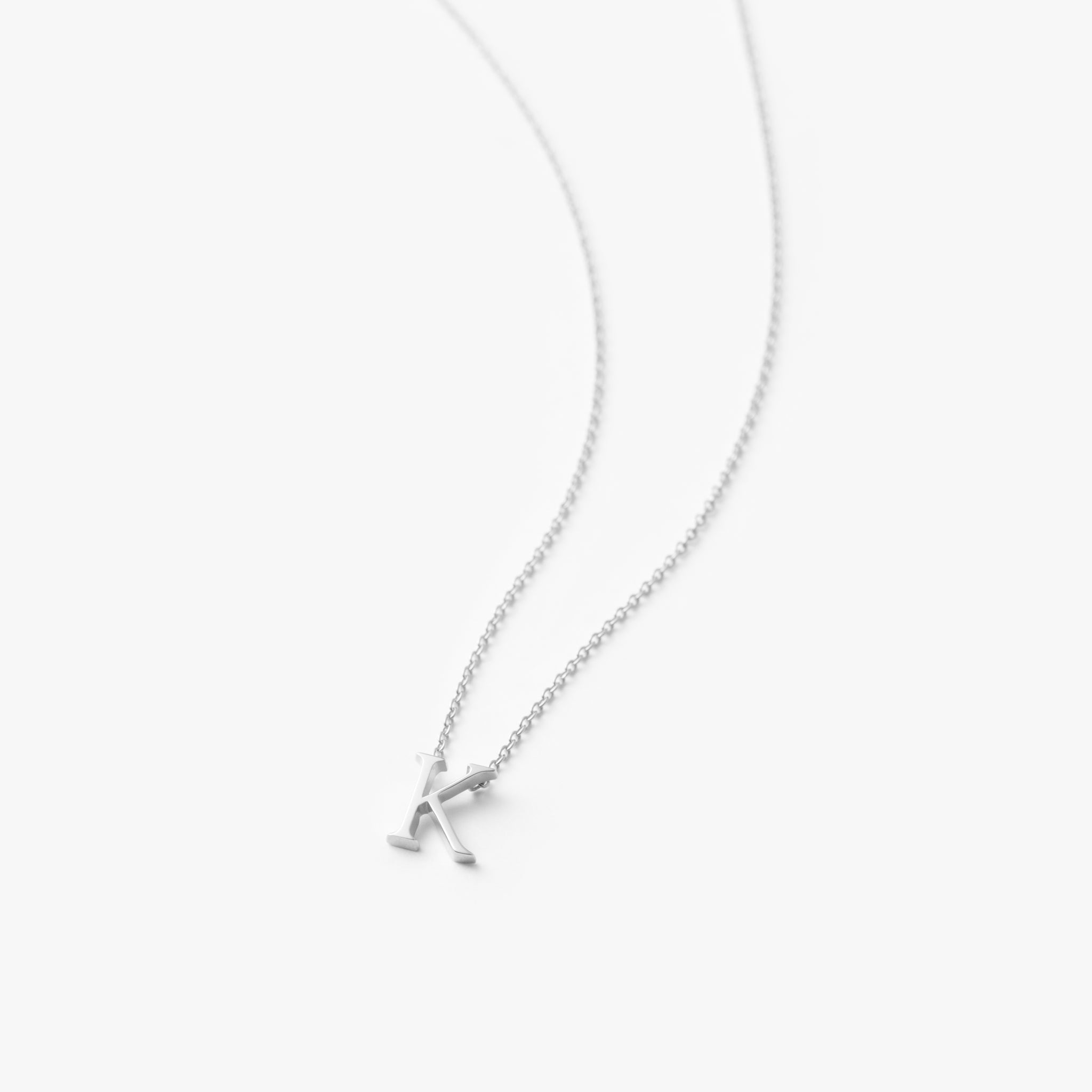 【オーダー商品】My Letters Silver ネックレス＜K＞50cm (シルバーカラー)【SV925】