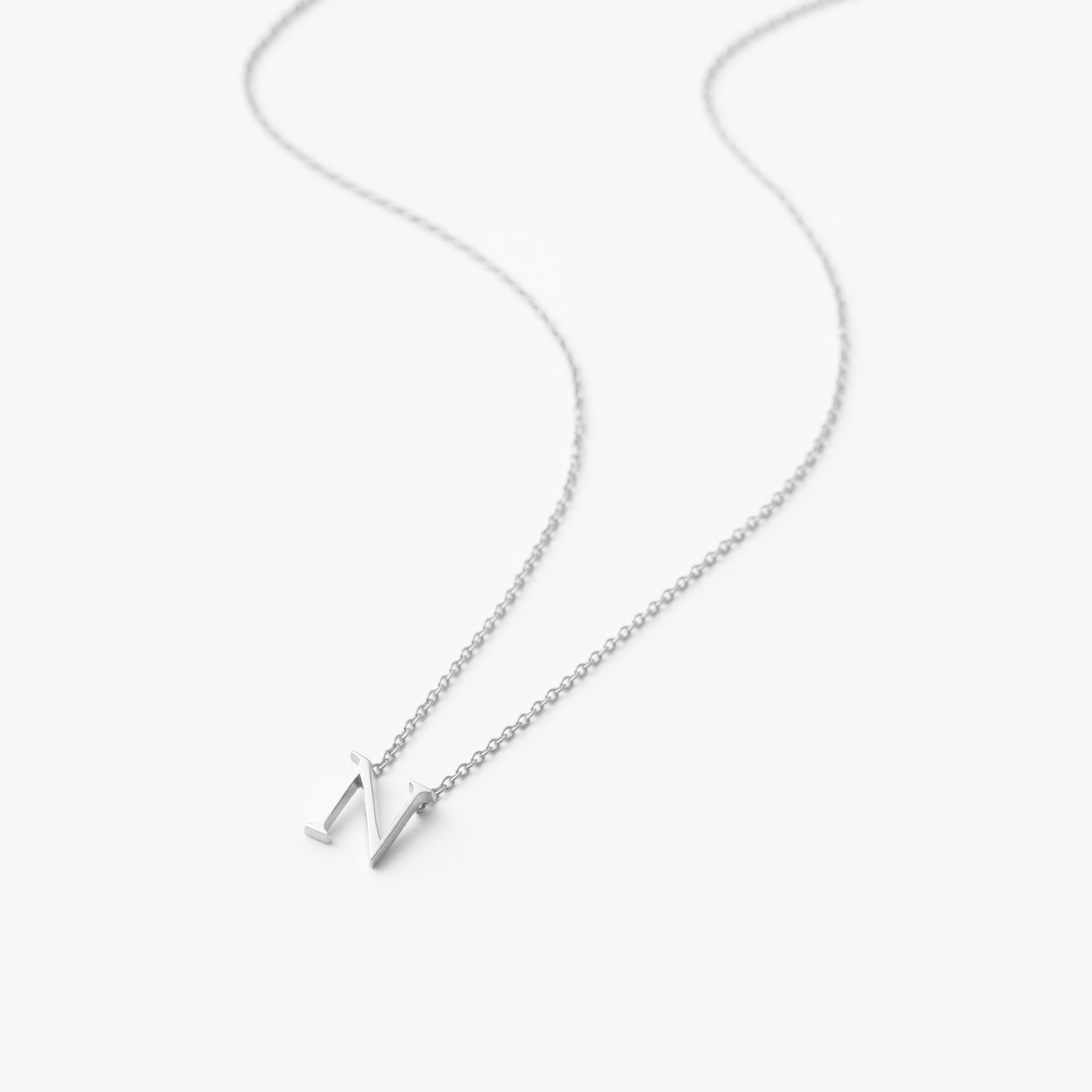 My Letters Silver ネックレス＜N＞40cm (シルバーカラー)【SV925】