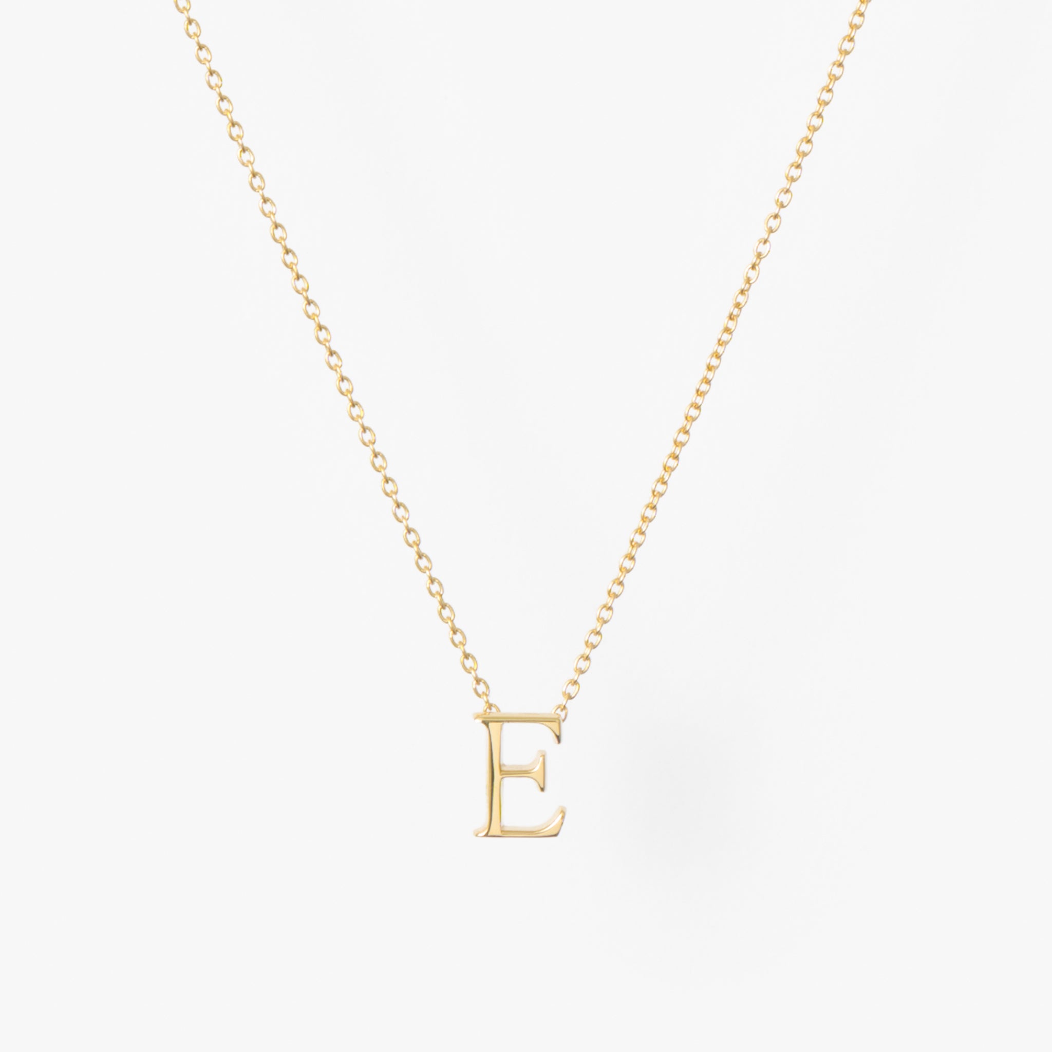 【オーダー商品】My Letters Silver ネックレス＜E＞50cm (ゴールドカラー)【SV925】
