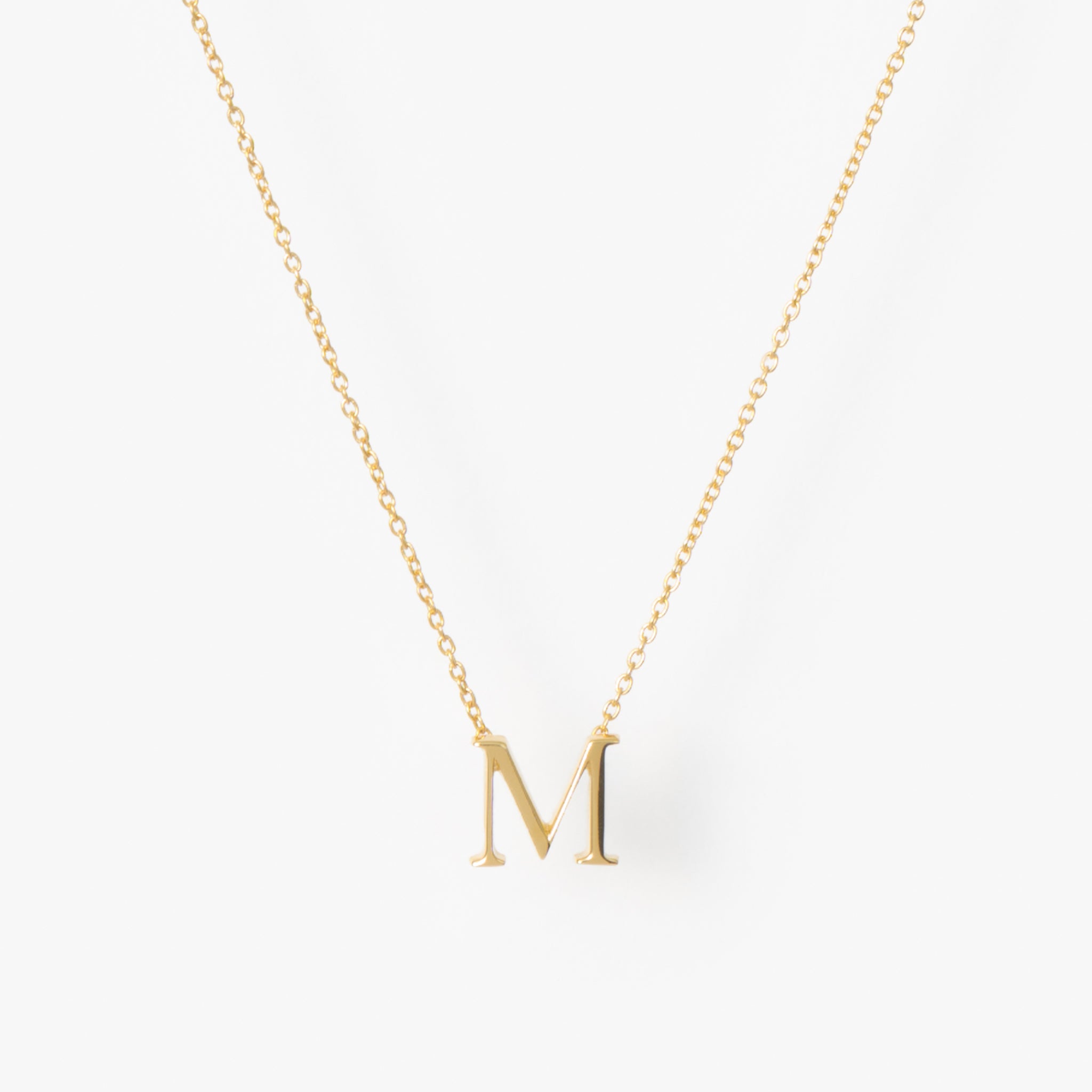 【オーダー商品】My Letters Silver ネックレス＜M＞50cm (ゴールドカラー)【SV925】