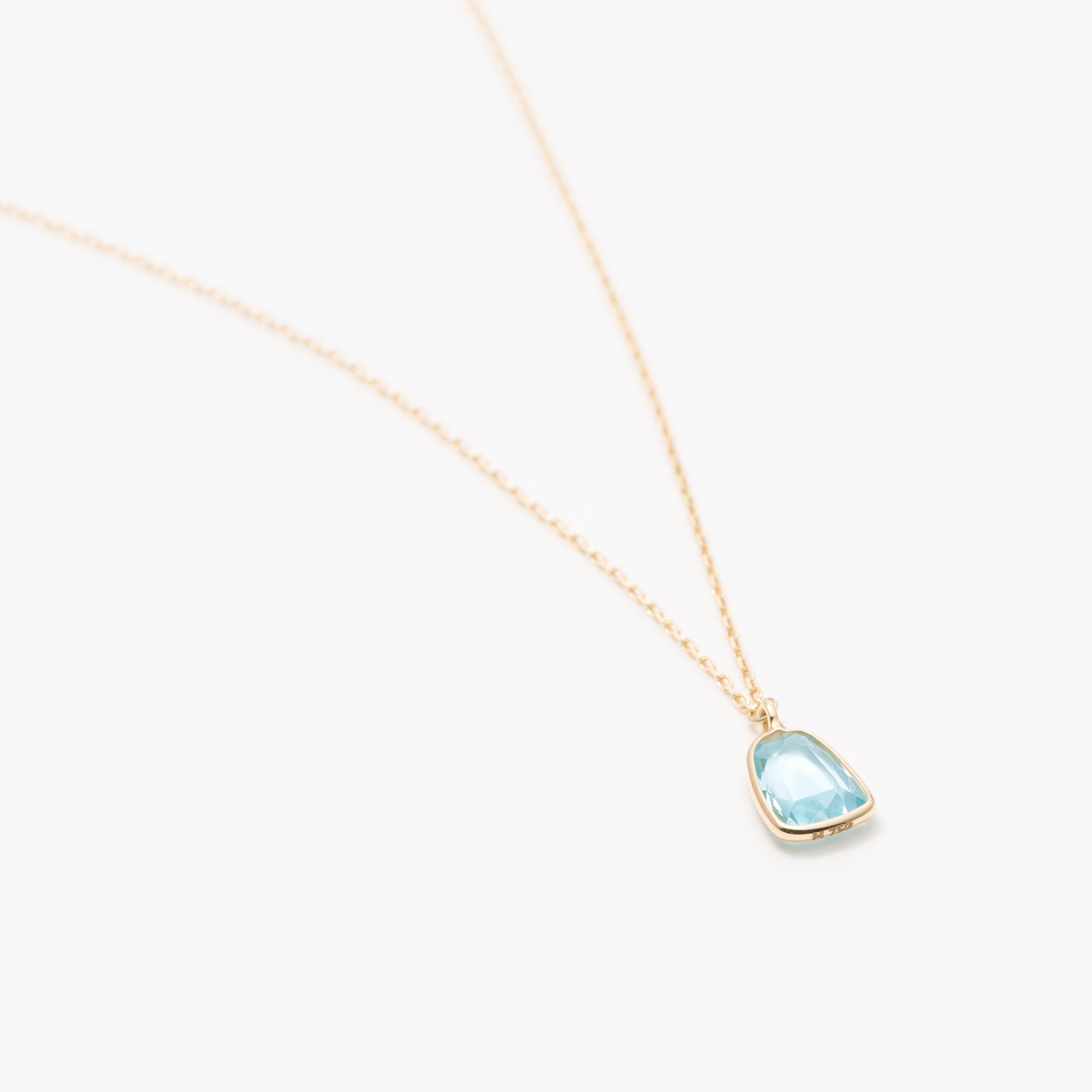 マリハ  Organic Gems ネックレス SS 40cm スカイブルートパーズ K18YG 天然石ジュエリー