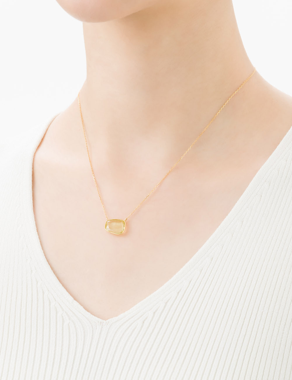 マリハ ネックレス K18 レモンクォーツ