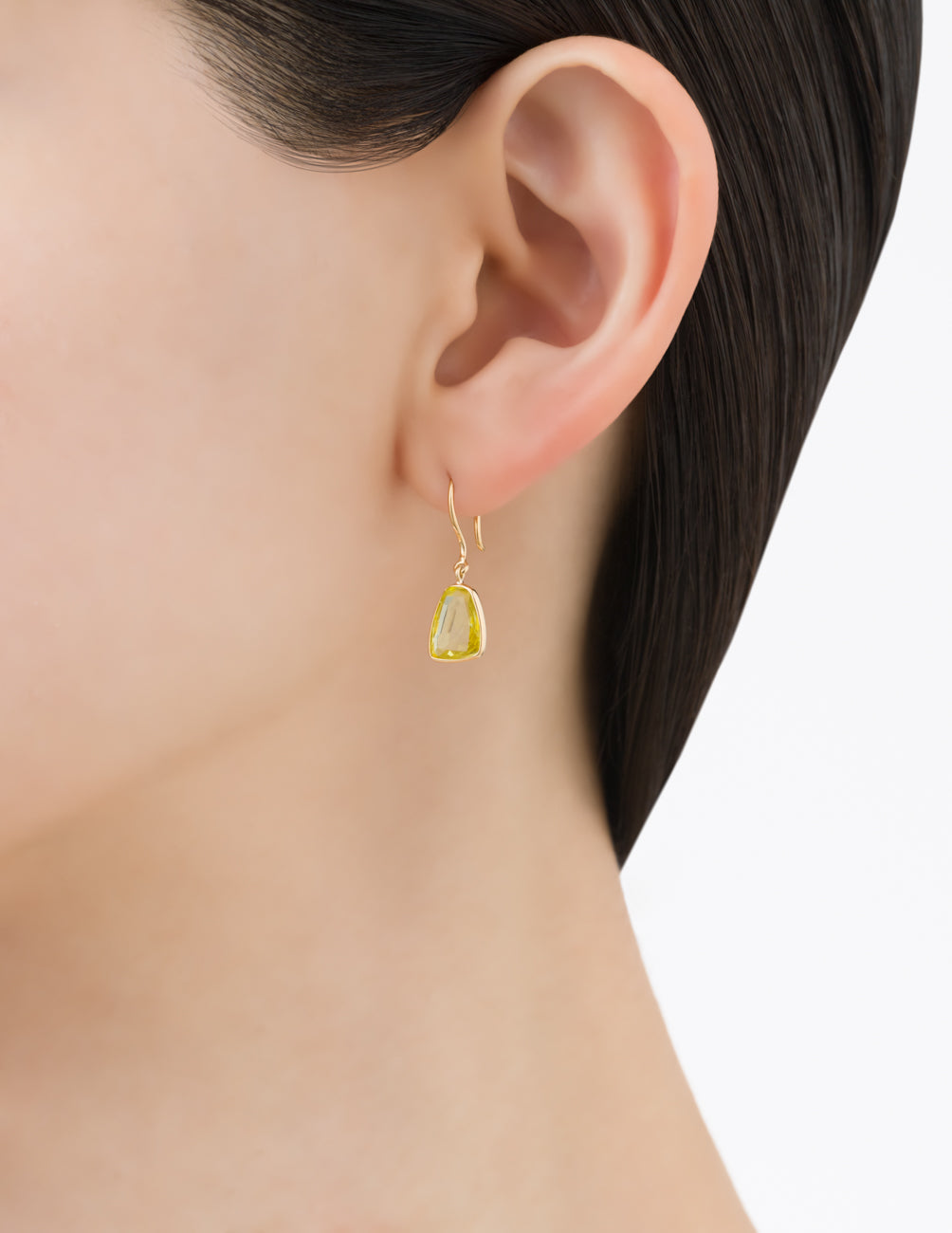マリハ ピアス 天然石 レモンクォーツ